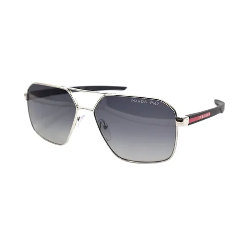 PRADA Linea Rossa SPS55W Sunglasses Men's Silver
