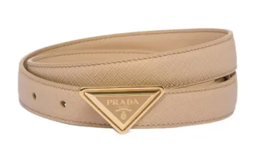 PRADA Leather Belts Women's Brown Width 2cm