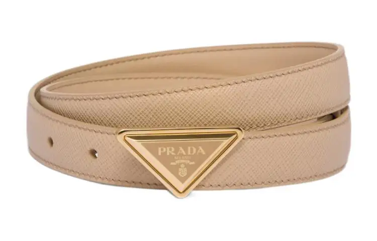 PRADA Leather Belts Women's Brown Width 2cm