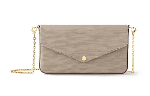 LOUIS VUITTON Pochette Felicie Cow Leather 3 in 1 Shoulder Bag, Crossbody Bag Women's Gray