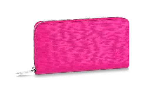 LOUIS VUITTON Zippy Epi Leather Wallet Women's Rose Red
