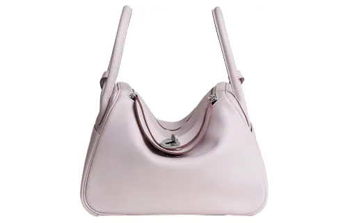 HERMES Lindy Swift Calfskin Handbag 26 Women's 5H Cyclamen Pink Purple