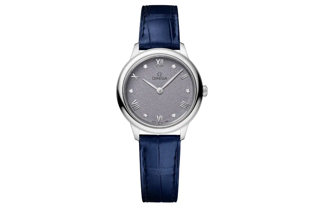 OMEGA Disc Fly Collection Elegant Quartz Movement 30m Waterproof Women's Watch 27.5mm Purple Watch Dial