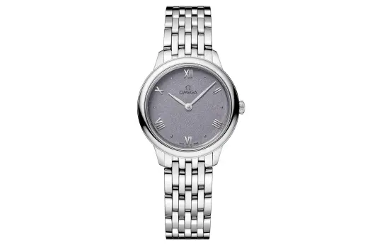 OMEGA Disc Fly Collection Elegant Quartz Movement 30m Waterproof Women's Watch 27.5mm Gray Dial