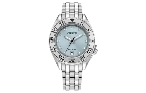CITIZEN Light Powered Quartz Movement Stainless Steel Strap Watch Women's Watch Blue Dial