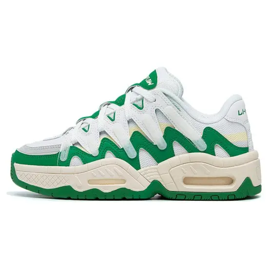 LiNing CF Tracing Honor 2.0 Durable Breathable Low Top Sports Casual Shoes Women's White Green