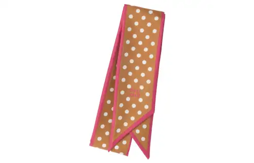 MIU MIU Silk Scarf Women's Camel/Pink