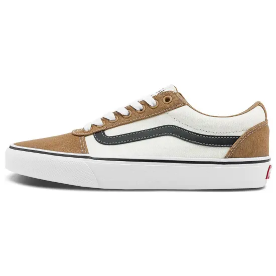 Vans Ward Skateboarding Shoes Unisex Low-top White/brown/black