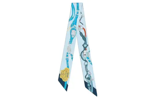 HERMES Scarves Women's Sky Blue
