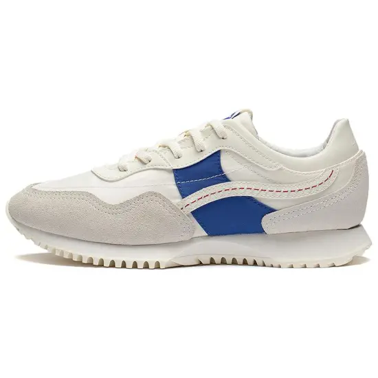LiNing CF Linen Woven Durable Breathable Low-Top Sports Casual Shoes Women's Bright Blue White
