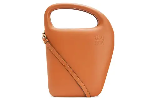LOEWE Natural Calfskin Leather Handbag Women's Brown