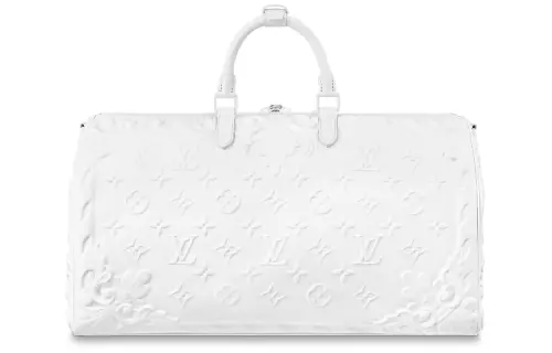 LOUIS VUITTON Keepall Bandouliere 50 Optic White