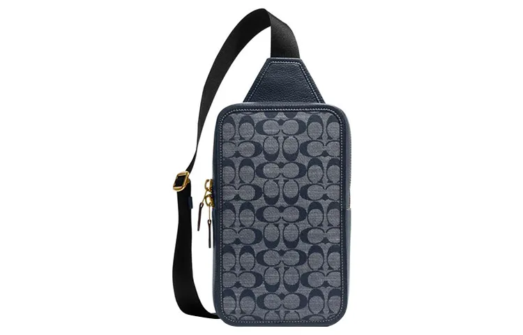 COACH Sullivan Cow Leather With Textile Shoulder Bag, Crossbody Bag Small Men's Denim
