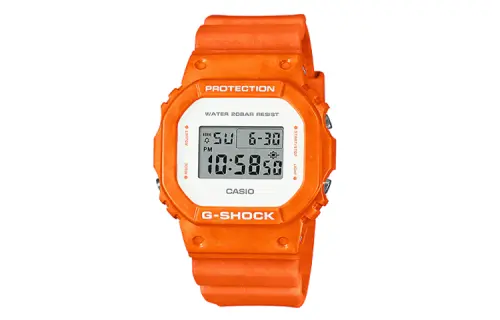 CASIO Unisex G-SQUAD Series 49mm Orange Watch DW-5600WS-4DR