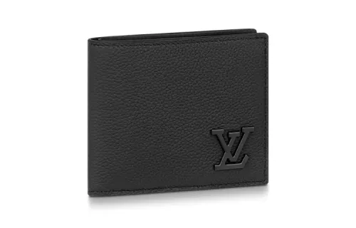 LOUIS VUITTON Marco Leather Wallet Men's Black