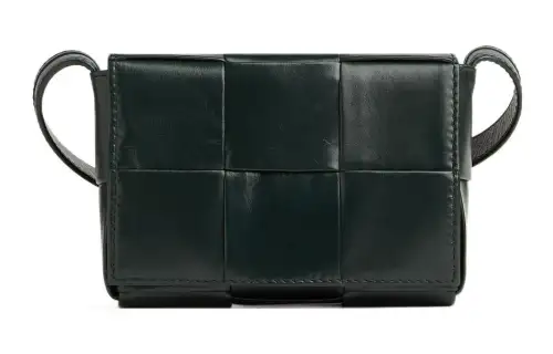 Bottega Veneta Candy Cassette Crossbody Bag Mini Intreccio Inkwell