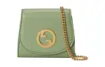 GUCCI Blondie Leather Shoulder Bag, Crossbody Bag, Wallet Medium Women's Green