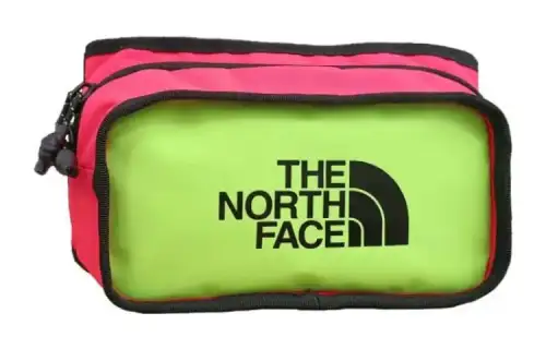 THE NORTH FACE 20L Crossbody Bag, Sling Bag, Fanny Pack, Outdoor Bag Canvas Red & Green Unisex