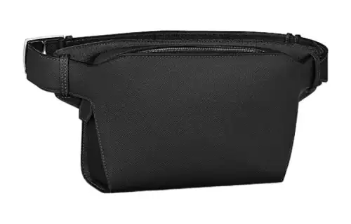 HERMES Epsom Calfskin Fanny Pack Men's Noir Black