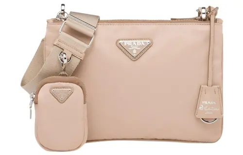PRADA Re Edition 2000 Shoulder Bag Nylon Cameo Beige