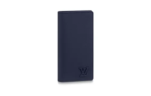 LOUIS VUITTON Cow Leather Wallet Regular Men's Ocean Blue