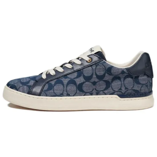 COACH Money Clip Skateboard Shoes Men Low-Top Blue
