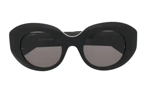 logo-plaque round-frame sunglasses