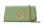 GUCCI Blondie Leather Shoulder Bag, Crossbody Bag, Wallet Women's Green