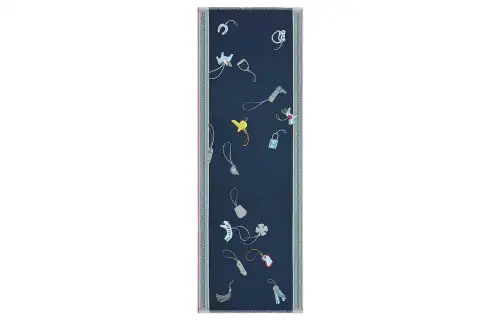 HERMES Scarves Men's Dark Blue