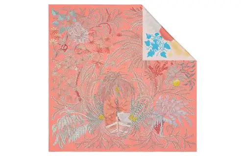 HERMES Le Jardin Des Peintres Silk Scarves Women's