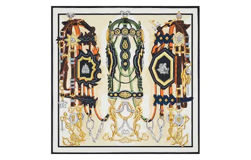HERMES Reins And Destiny Silk Scarves Women's