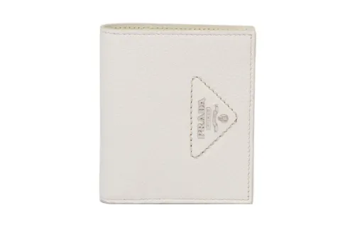 PRADA Leather Wallet Men's White