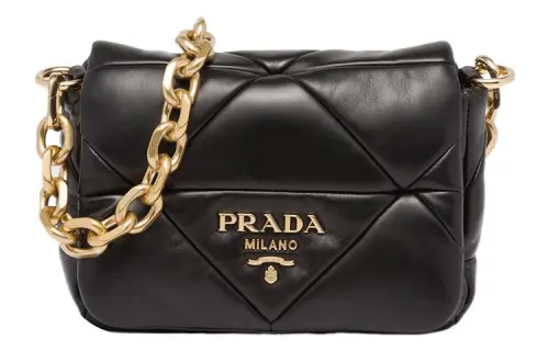 PRADA Leather Crossbody Bag, Shoulder Bag Women's Black