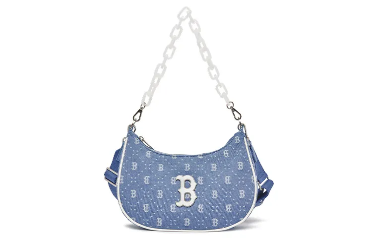 MLB Artificial Leather Crossbody Bags Women's Denim Light Blue