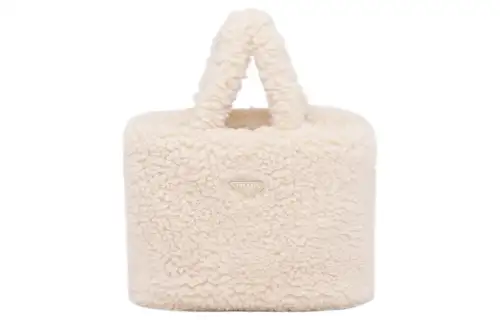 PRADA Fabric Shoulder Bag, Crossbody Bag, Handbag Women's Beige