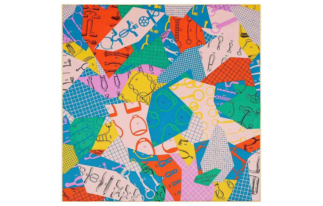 HERMES Hermès Les Petits Papier d'Hermès printed scarf for women