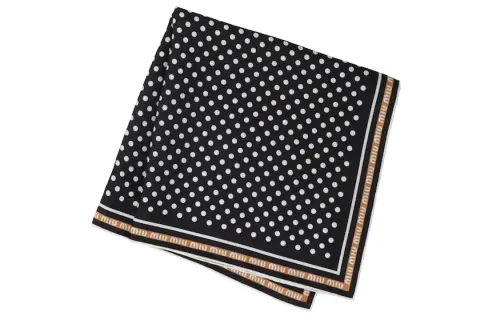Miu Miu silk polka dot-print scarf