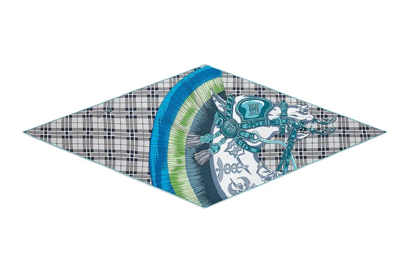 HERMES Knit Scarves Men's Gray