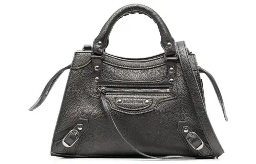 Balenciaga Neo Classic Grain Embossed Cow Leather Shoulder Bag, Crossbody Bag Extra Small Women's Dark Gray