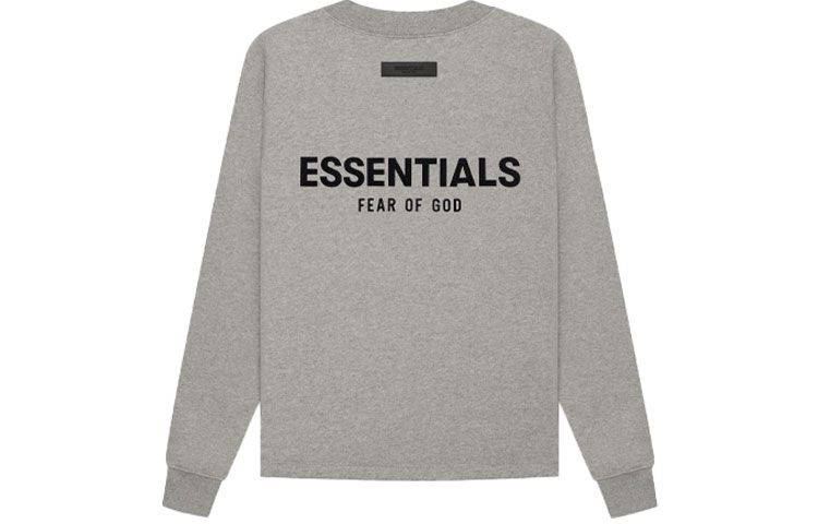 Fear of God Essentials SS22 Relaxed Crewneck Dark Oatmeal Logo