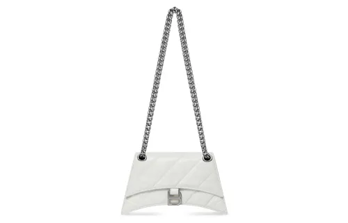Balenciaga Women's Crush XS Chain Shoulder Bag White