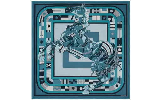 HERMES Scarves Men's Blue