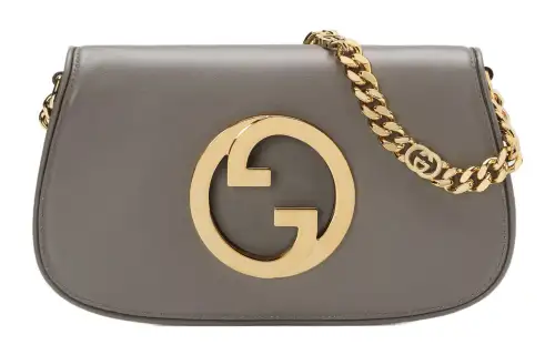 GUCCI Blondie Leather Chain Bag Shoulder Bag Shoulder Bag, Crossbody Bag Women's Gray