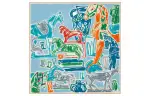 HERMES Scarves Men's Blue