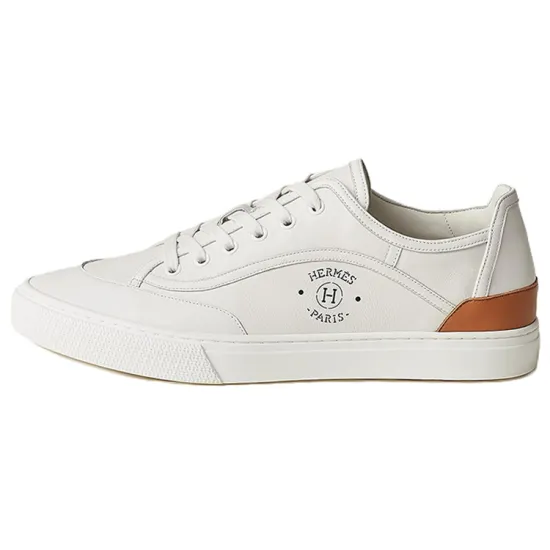 HERMES Skateboard Shoes Men Low-Top White