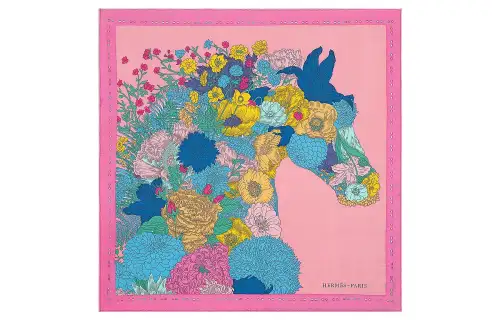 HERMES Robe Les Gers Silk Scarves Women's