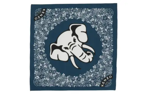 【Previous Season】elephant-print cotton scarf