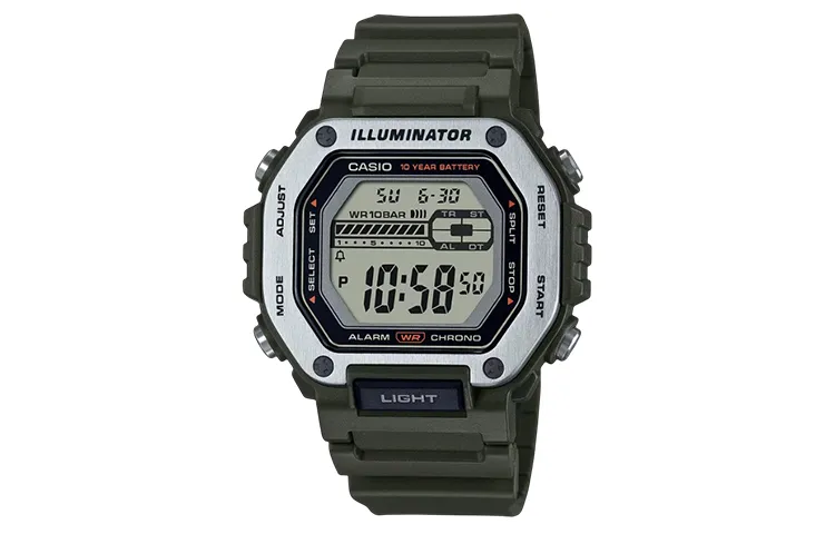 CASIO Men Standard Series 47.2mm Green Watch MWD-110H-3AV