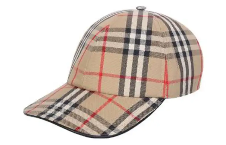 Burberry Check Pattern Baseball Cap