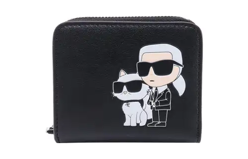 KARL LAGERFELD / Karl Lagerfeld Jeans Leather Wallet Women's Black